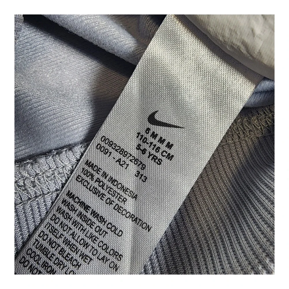 Nike‎ Boys Track Jacket Size 6 Navy Grey Lime Green Full Zip Colorblock Active
